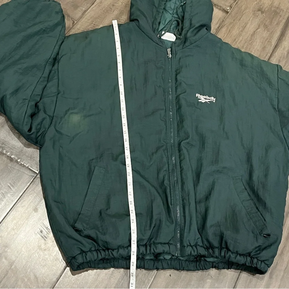 Vintage Reebok Emerald Green Embroidered Windbreaker - Size XL